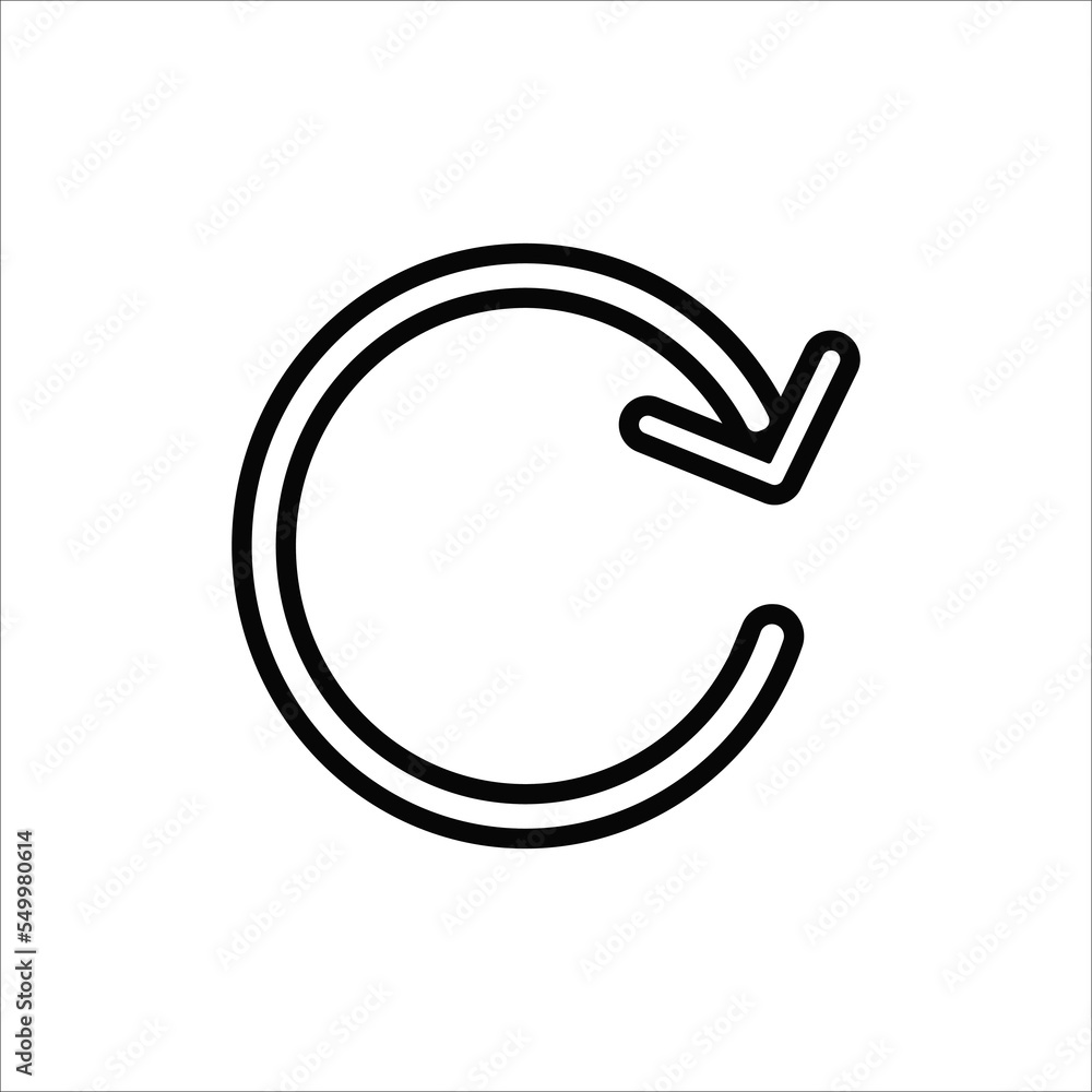 Outline Icon or black and white refresh markPrint Outline Icon or black and white refresh markPrint