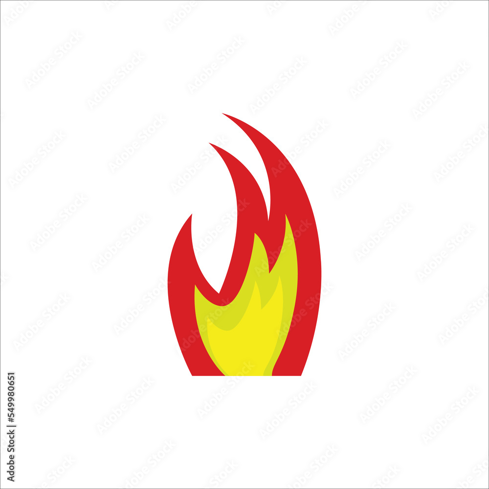 simple flaming fire icon on white background. vector illustration simple flaming fire icon on white background. vector illustration