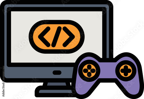 Game development Vector Icon
