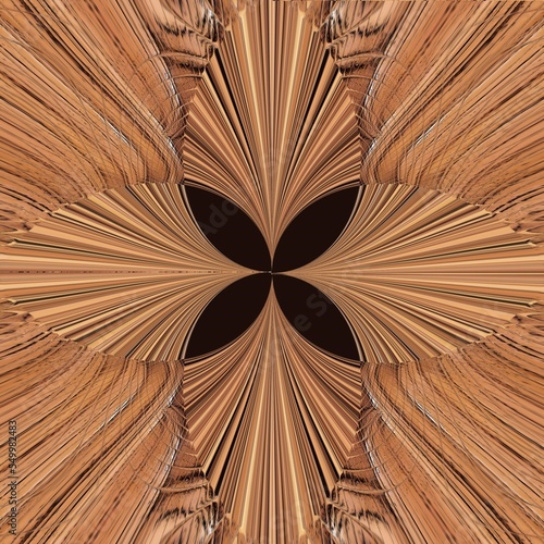close up of a fan, brown abstract curves pattern decorative background