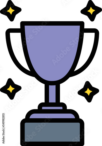 Game winner trophy Vector Icon
