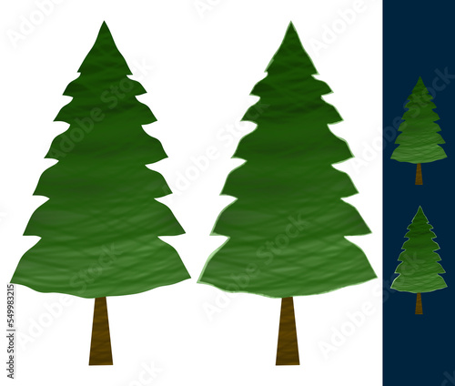 Christmas Tree Set Of Two Green