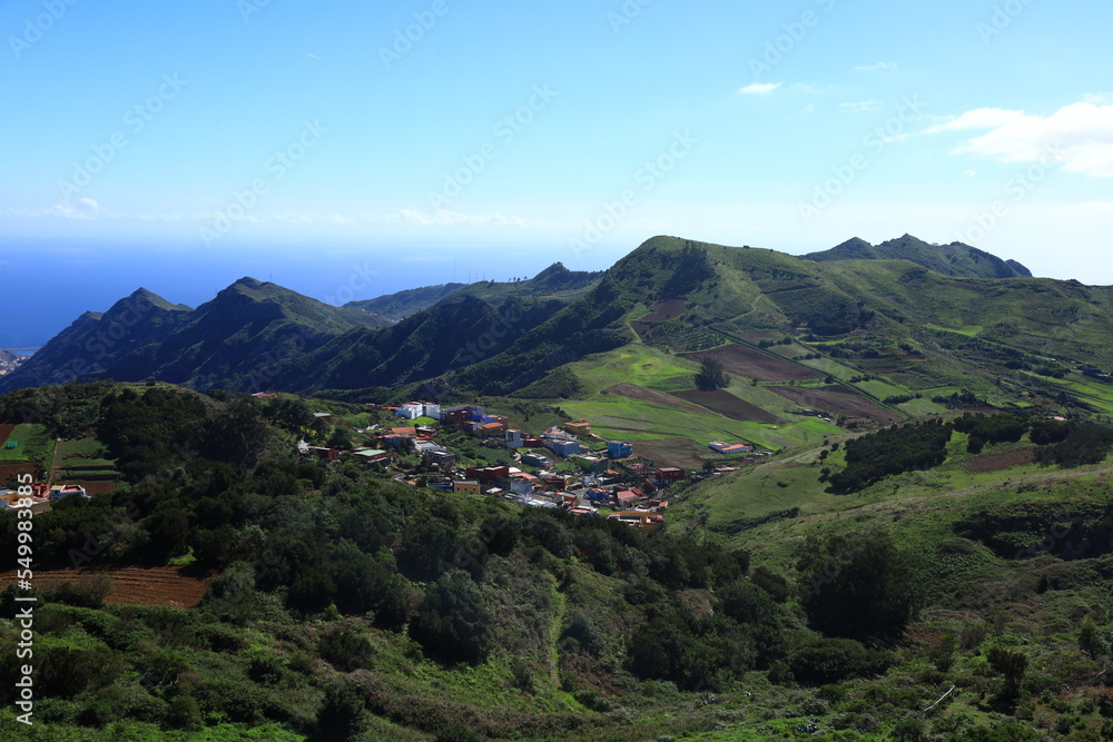 View in the Rural Park of Anaga in the north of Tenerife