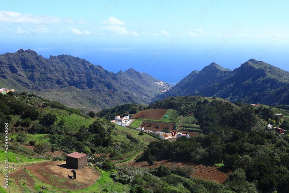 View in the Rural Park of Anaga in the north of Tenerife