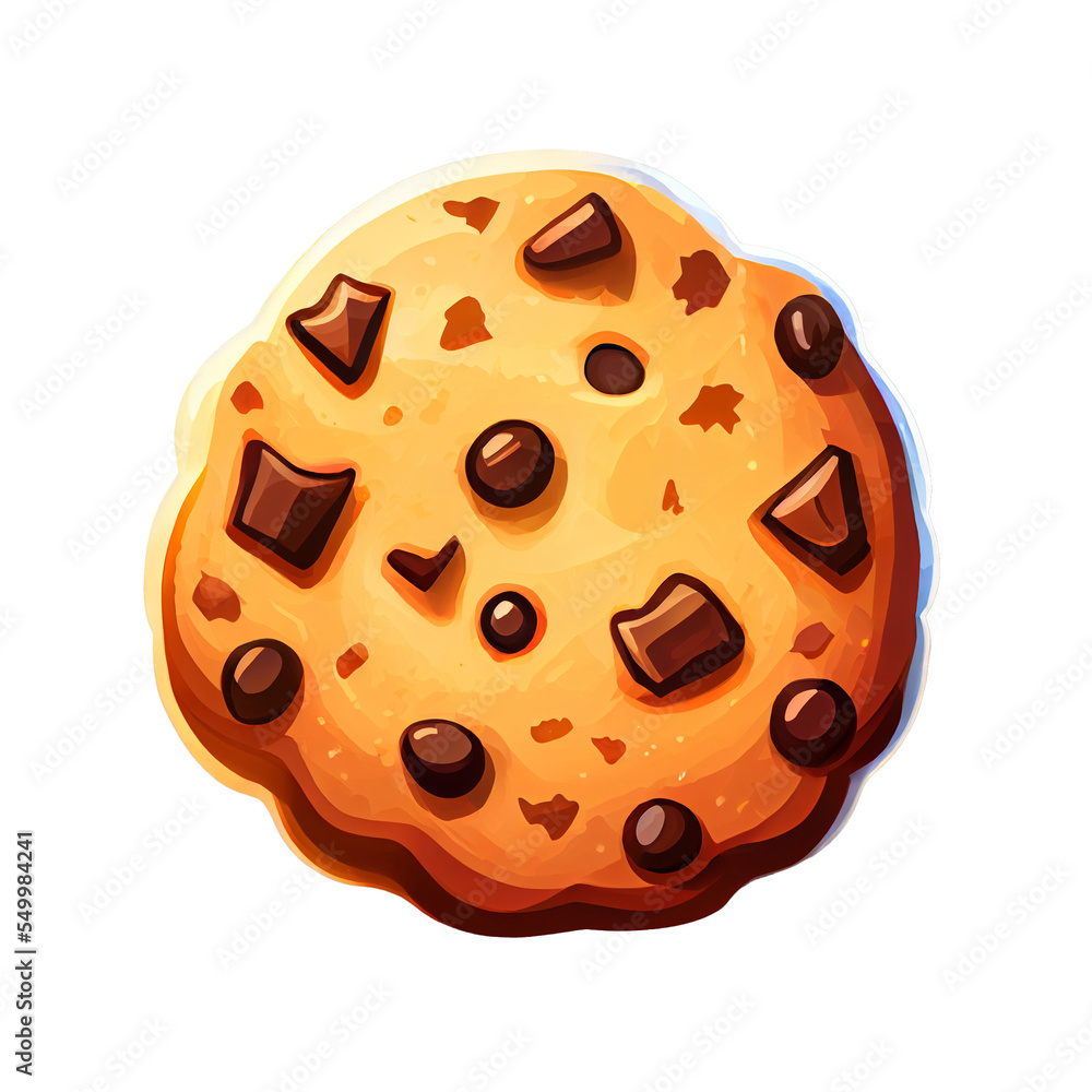 Fototapeta premium Cookie Biscuit over transparent background