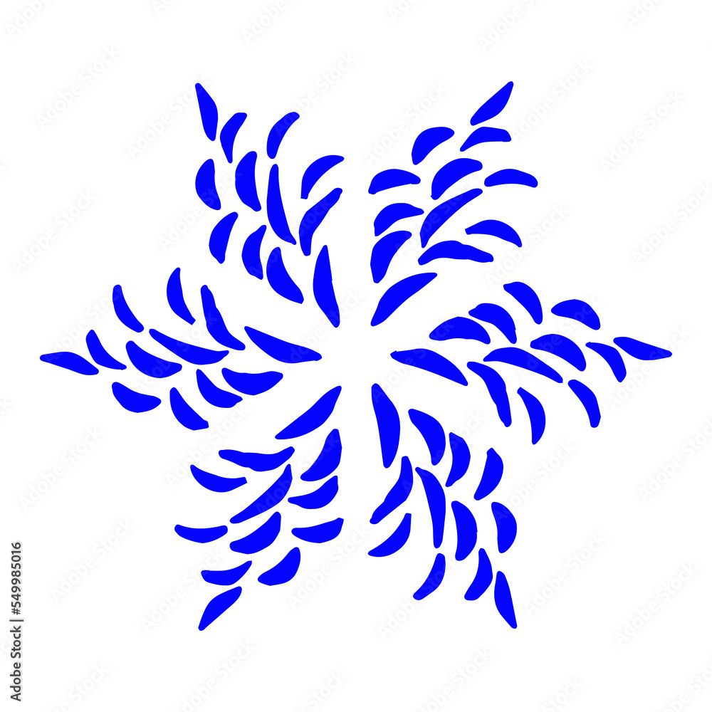 Beautiful abstract christmas card with blue snowflake. Icon with snowflake. Seasonal holiday.New year holiday greeting card. Isolated vector illustration. Christmas vector. Star icon.