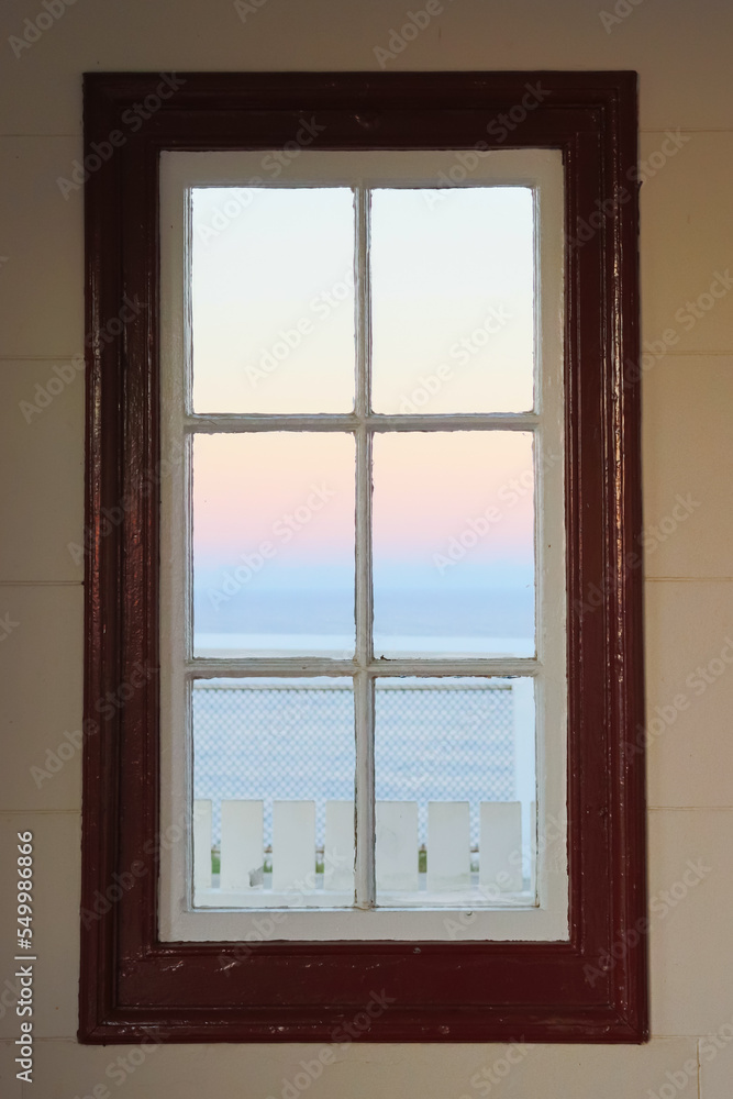 Sunset through the window Sunset through the window