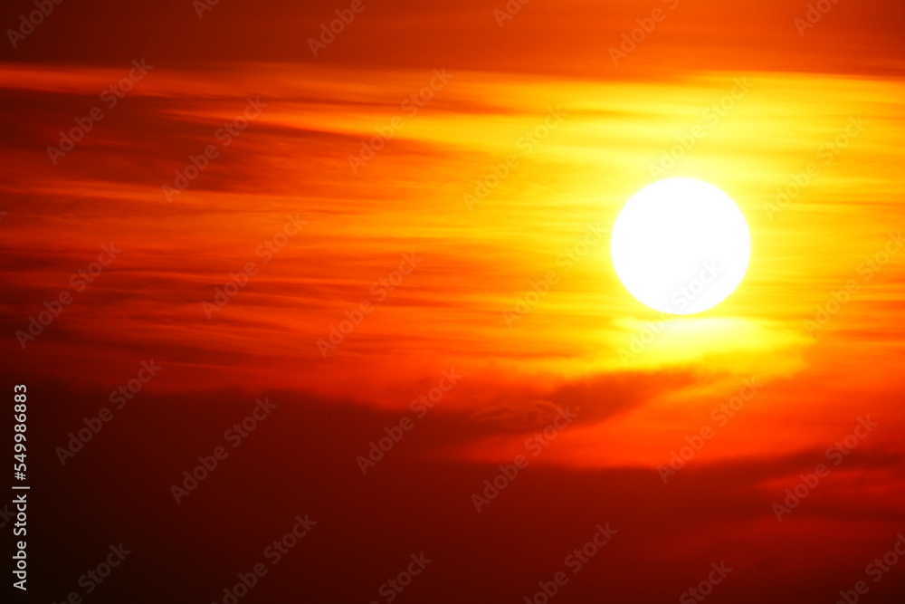 Blur focus Sunset sky orange sky orange cloud outdoor summer nature