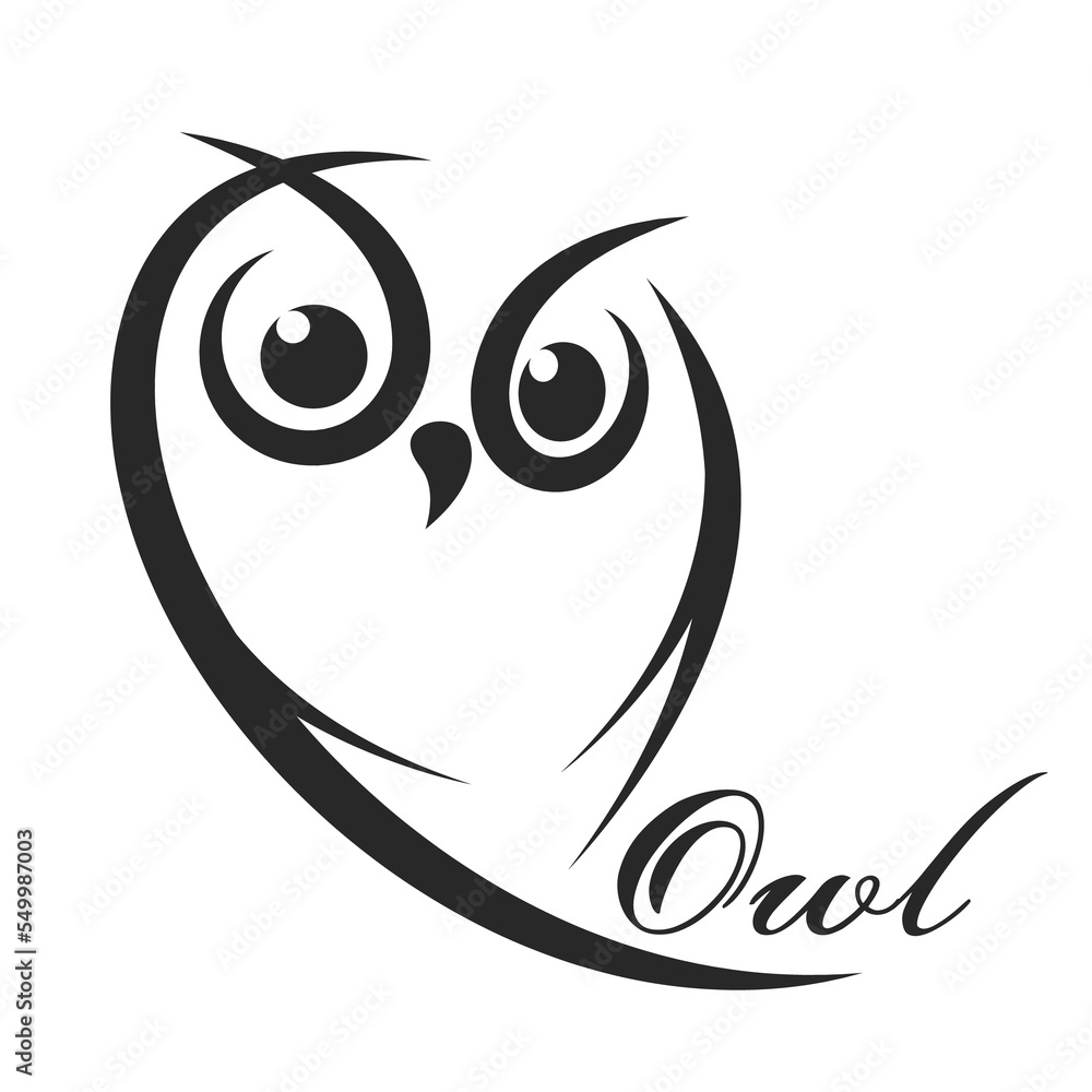 Obraz premium Owl design isolated on transparent background. Wild Animals. Birds. 