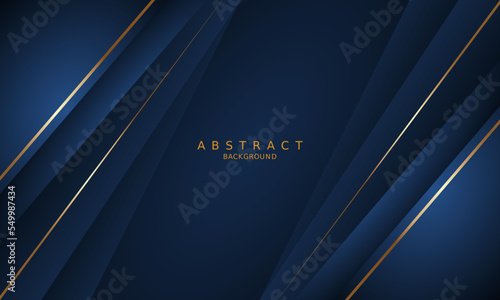  dark blue luxury premium background and gold line.