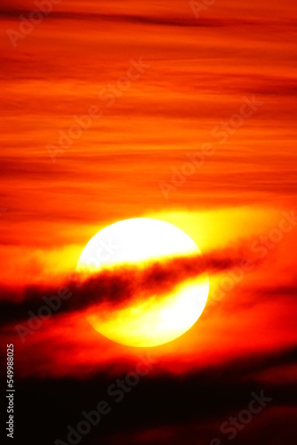 Blur focus Sunset sky orange sky orange cloud outdoor summer nature © Kitichai