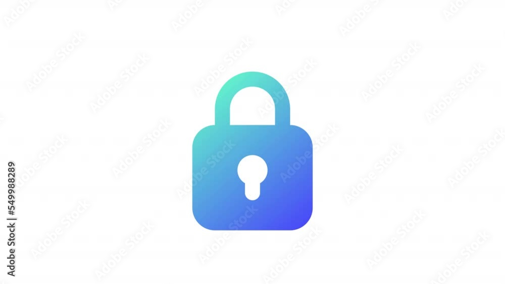 Animated lock gradient ui icon. Digital security and safety. Seamless loop HD video with alpha channel on transparent background. Line color user interface symbol motion graphic animation Animated lock gradient ui icon. Digital security and safety. Seamless loop HD video with alpha channel on transparent background. Line color user interface symbol motion graphic animation