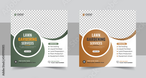 Lawn Mower Garden or Landscaping Service Social Media Post and Web Banner Template,  Agro post design, mowing poster, leaflet, poster design, grass, equipment