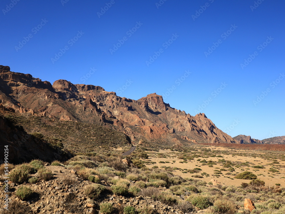 View on a mountain in the National Park of Teide in Tenerife