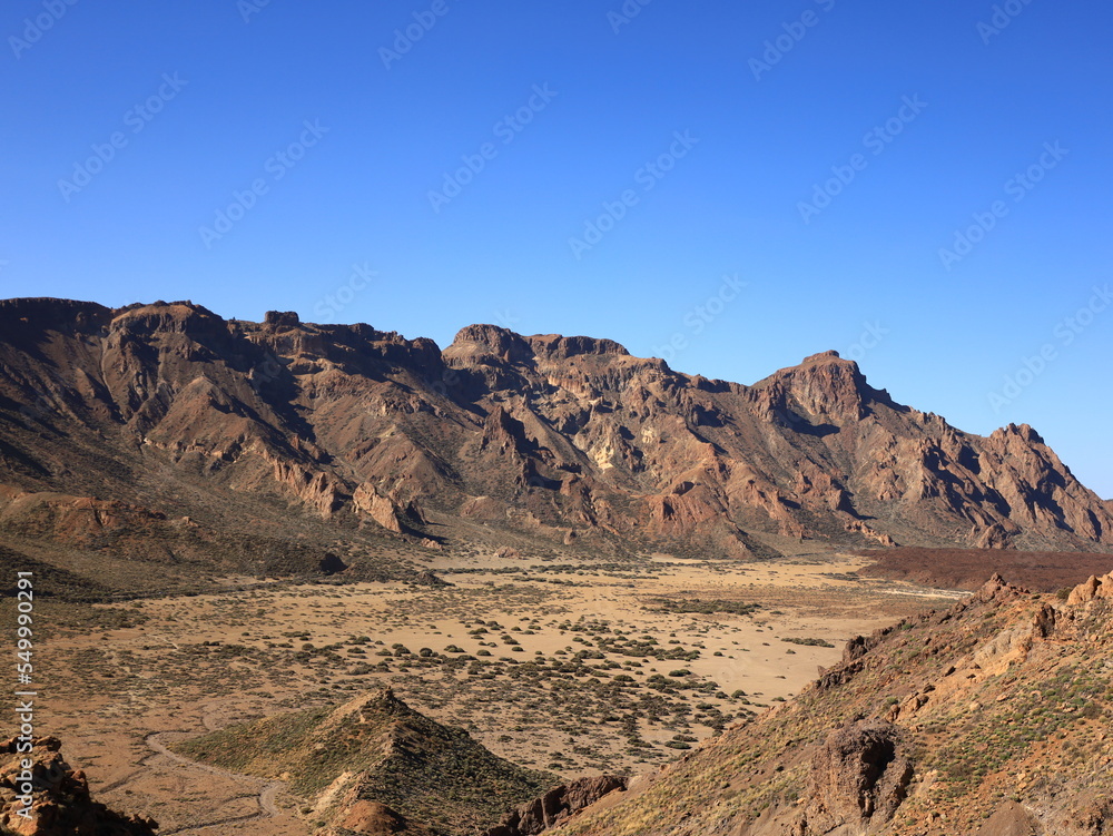 View on a mountain in the National Park of Teide in Tenerife