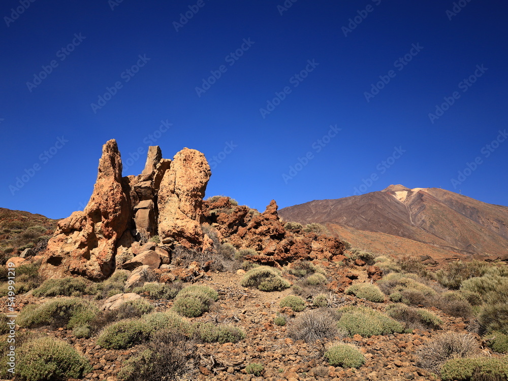Fototapeta premium View of rocks in the Teide National Park in tenerife