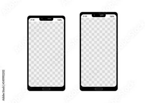 画面部分切り抜き済みスマートフォン素材 