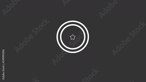 Animated noncash white line ui icon. Appreciation of employee. Seamless loop HD video with alpha channel on transparent background. Isolated user interface symbol motion graphic design for night mode photo