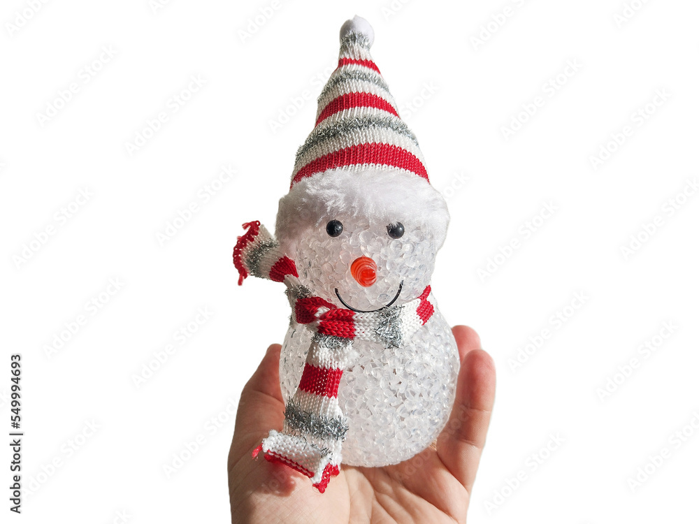 Christmas decoration in the form of a miniature snowman