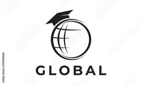 world education logo design vector graphic icon.