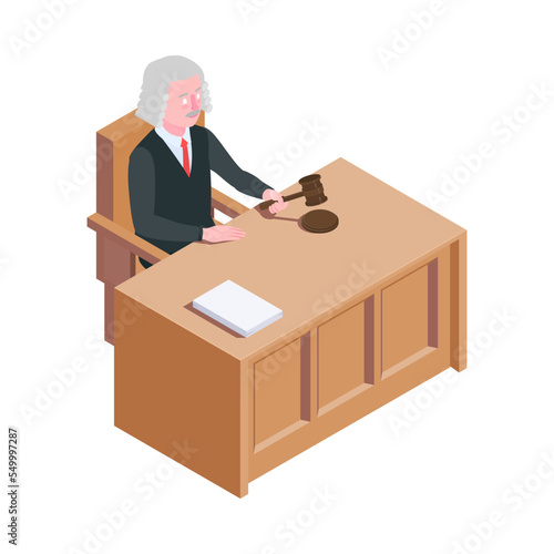 Law Judge Gavel Composition