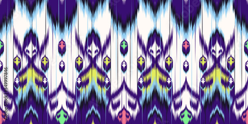 Ethnic fabric pattern Designed from geometric shapes Ethnic Asian style fabric pattern Used for home decoration, carpet work, indoor and outdoor use.