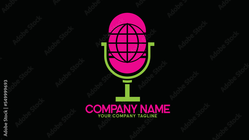 illustration of a microphone icon on black illustration of a microphone icon on black