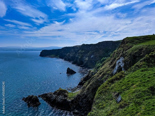 Stunning cliffs of Northern Ireland, where the emerald isle meets the North Atlantic Ocean