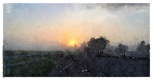 Watercolor on paper