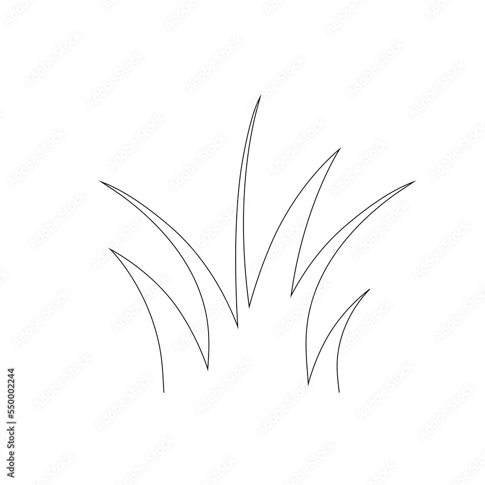 Fototapeta premium Green Grass Isolated on White Background,flowers