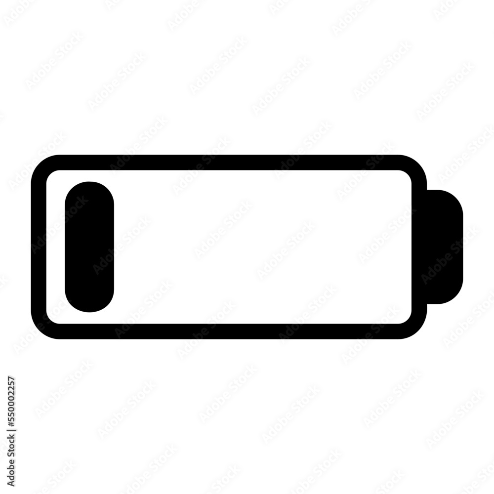low battery glyph icon low battery glyph icon