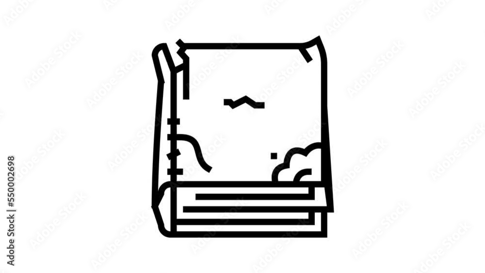 old book line icon animation old book line icon animation