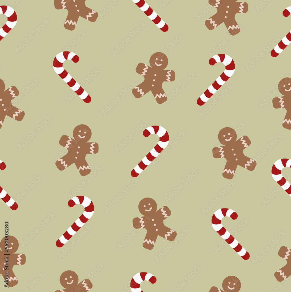 Cute seamless Christmas pattern. Vector illustration for cards, posters, flyers, webs and other use.