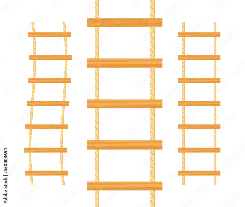 Wooden Stairs. Step ladder. Household tools. Vector stock illustration. Wooden Stairs. Step ladder. Household tools. Vector stock illustration.