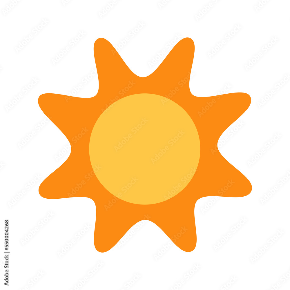 shining sun, spherical sun icon,cartoon text frame,Various circular speech bubbles, conversation