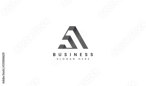 Initial letter SA AS logo design template element. suitable for business and management company logos.