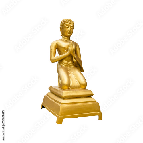 Golden buddha isolated on transparent background- PNG format.