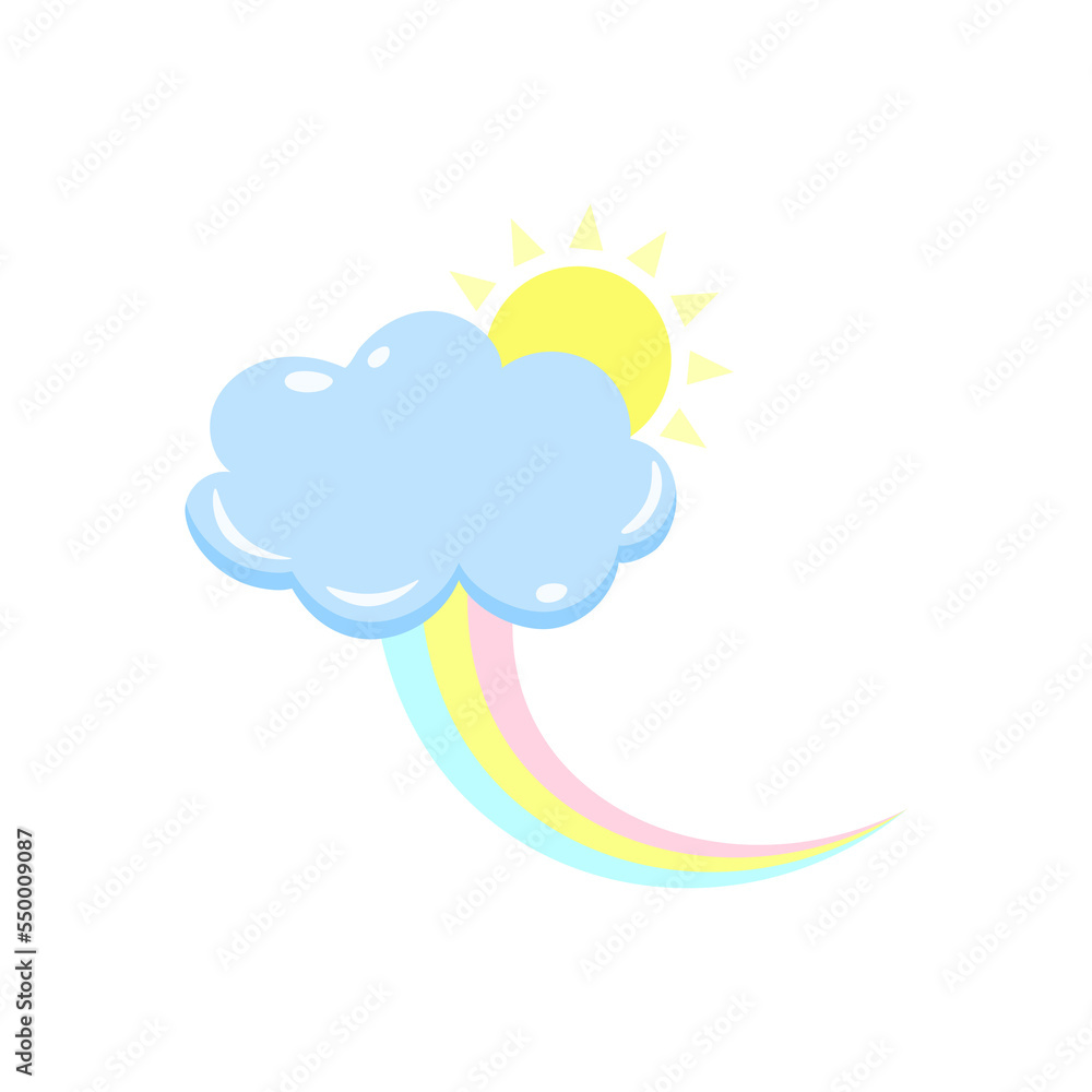 bright sky and filled with colorful rainbows bright sky and filled with colorful rainbows