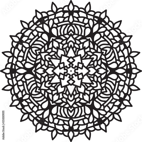 Decorative circle ornament mandala in Diwali style.