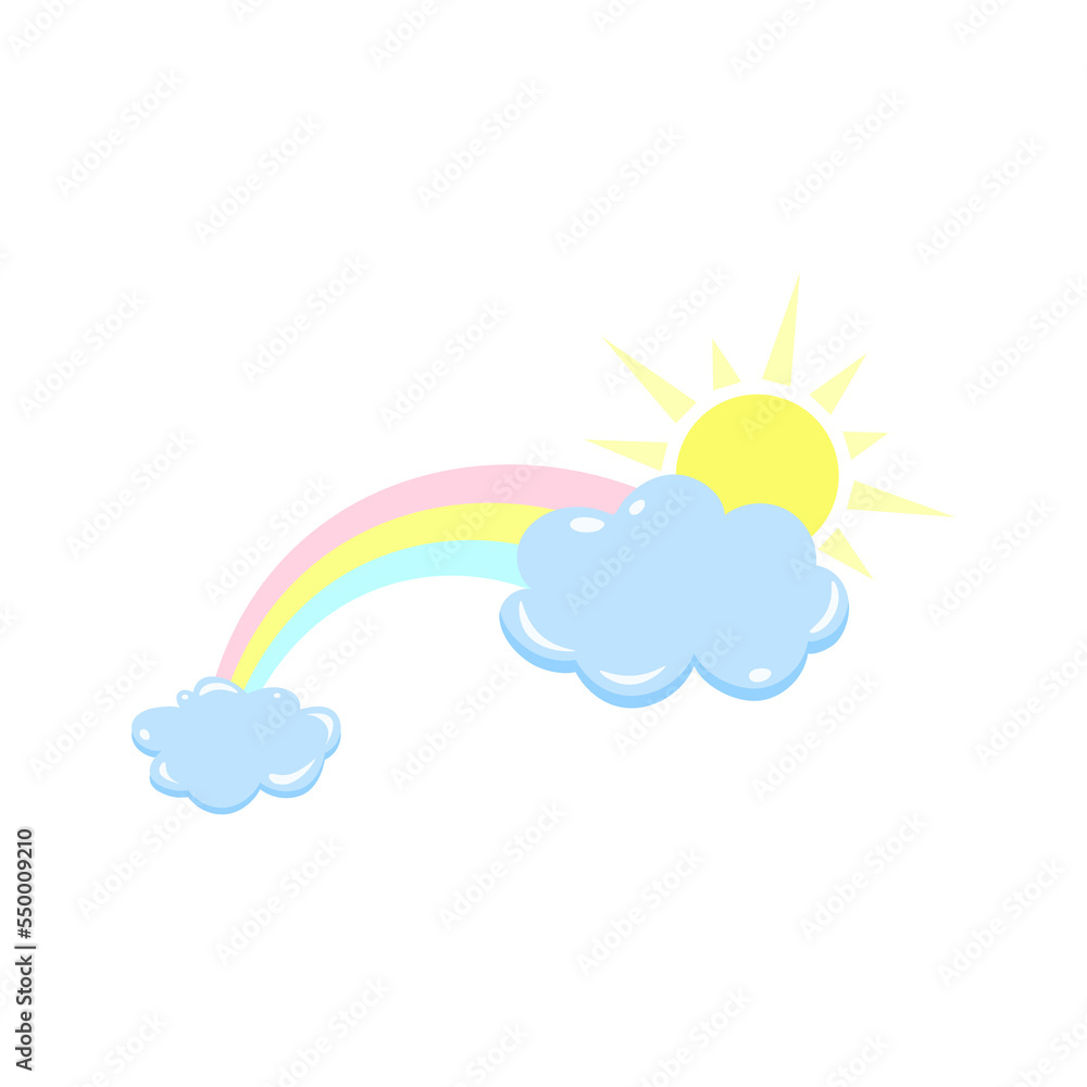 bright sky and filled with colorful rainbows bright sky and filled with colorful rainbows
