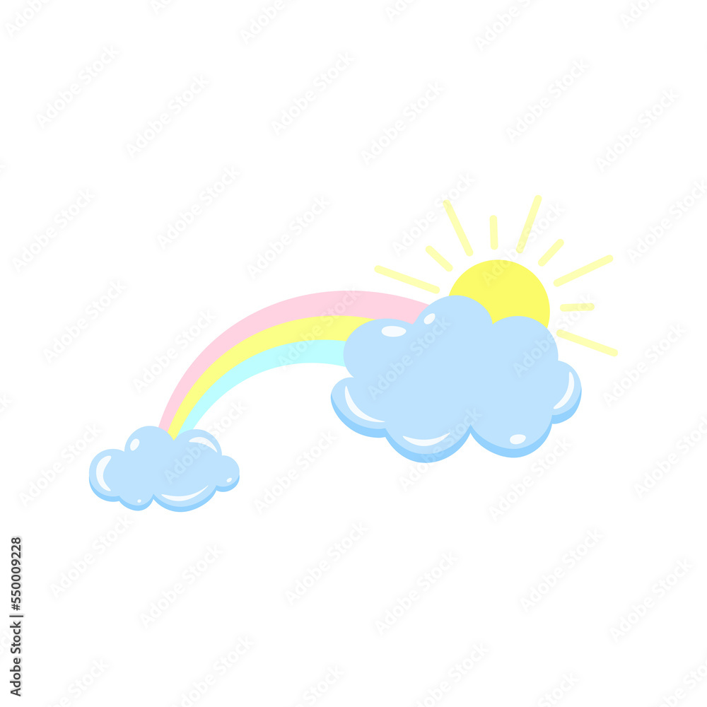 bright sky and filled with colorful rainbows bright sky and filled with colorful rainbows