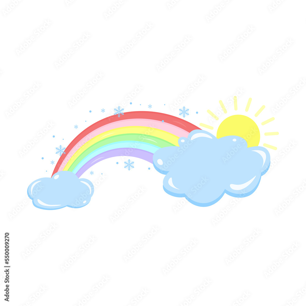 bright sky and filled with colorful rainbows bright sky and filled with colorful rainbows