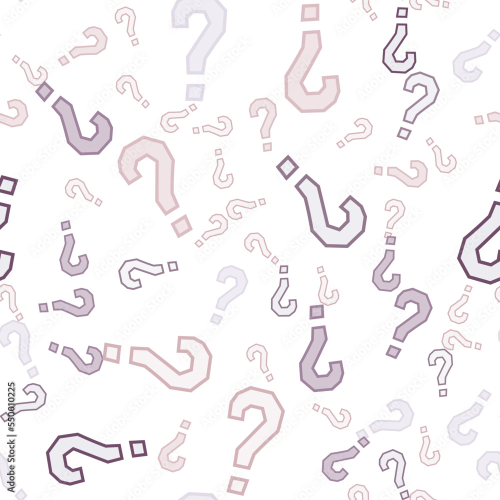 Quiz seamless pattern. Question marks, doubt, faq Quiz seamless pattern. Question marks, doubt, faq