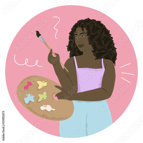 Woman artist profile icon