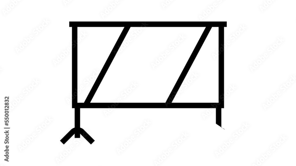 projection screen line icon animation projection screen line icon animation