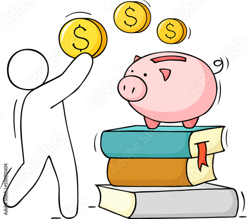 Money investment in education, savings for study
