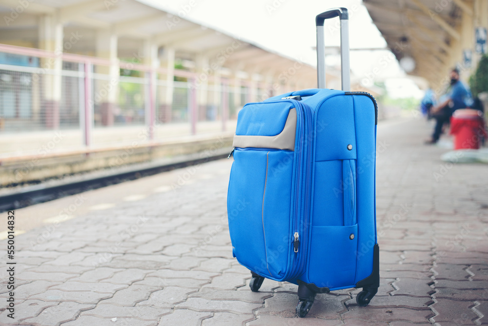 Travel Gray Luggage or suitcase at airport.Lost luggage while travelling to hotel.Tourist forget suitcase in international airline terminal.Baggage Travel concept. Travel Gray Luggage or suitcase at airport.Lost luggage while travelling to hotel.Tourist forget suitcase in international airline terminal.Baggage Travel concept.