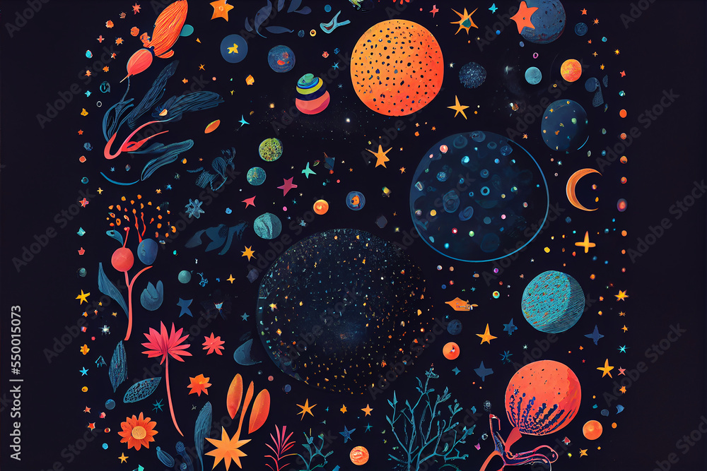 Deep space ditsy pattern Deep space ditsy pattern