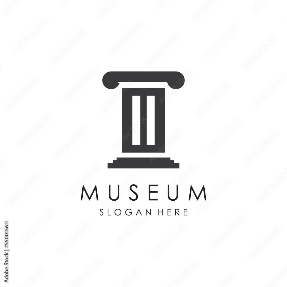 Museum Logo Template With Minimalist and Modern Concept Museum Logo Template With Minimalist and Modern Concept