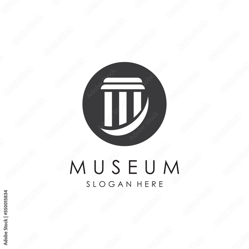 Museum Logo Template With Minimalist and Modern Concept Museum Logo Template With Minimalist and Modern Concept